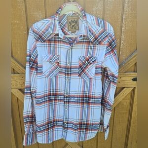 Red Camel Plaid Button-Up Shirt